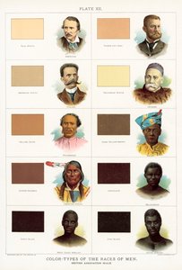 Color-Types of the Races of Men, British Association scale by American School
